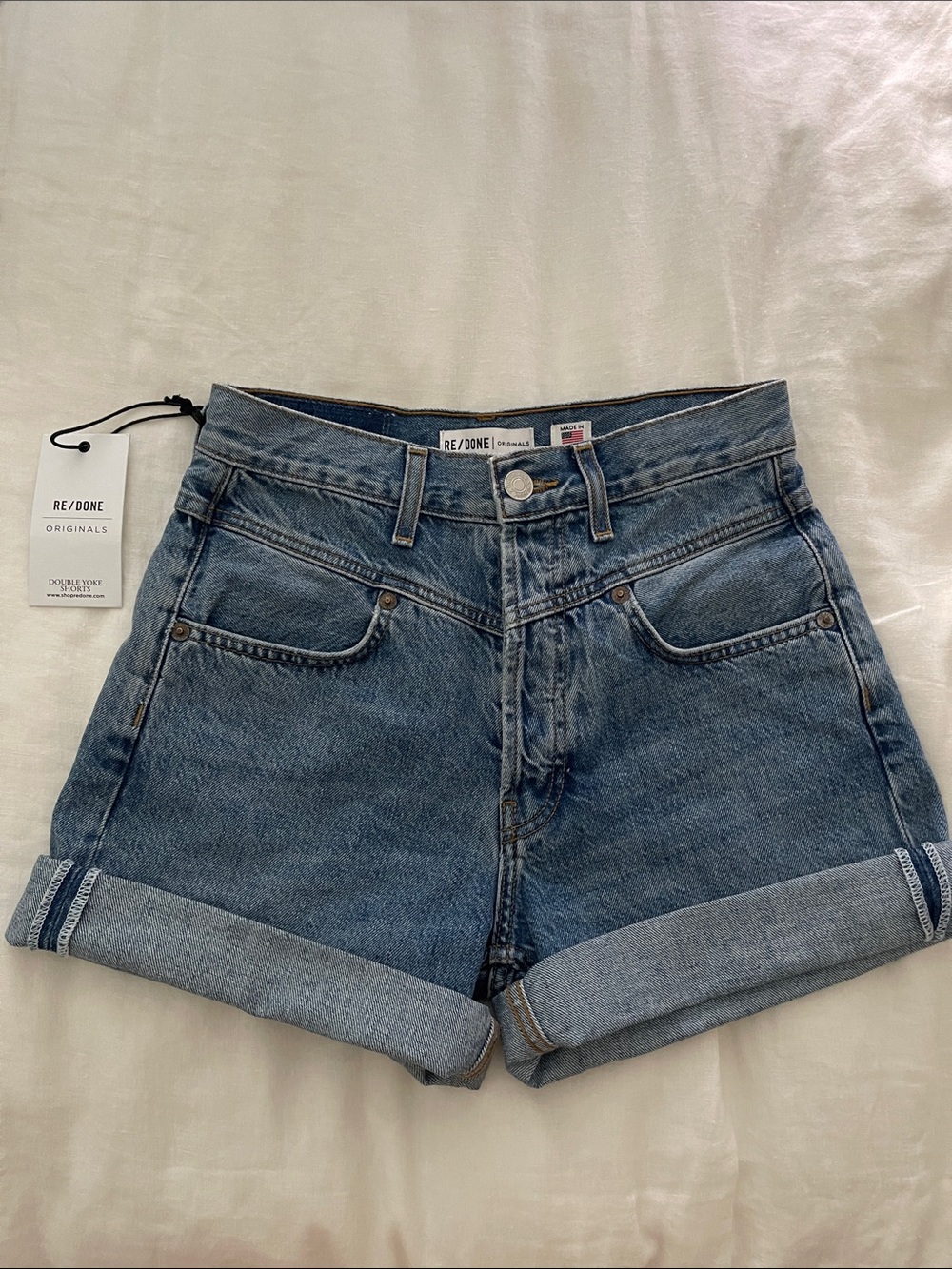 Redone The 90’s Double Yoke Denim Shorts